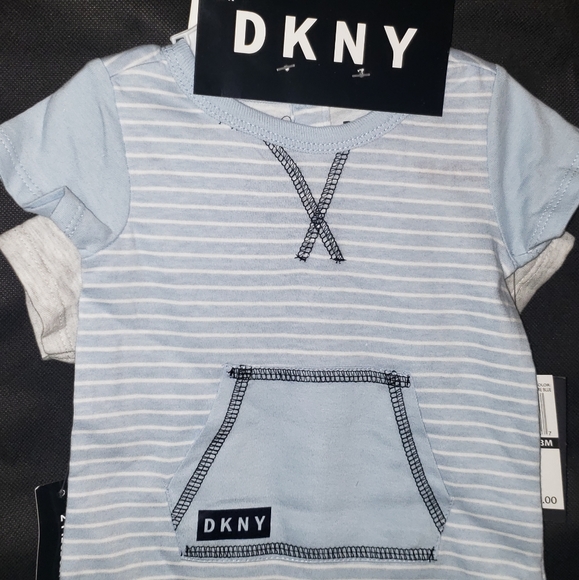SOLD!! Adorable DKNY Baby Boys Two-pack Romper - Picture 4 of 4